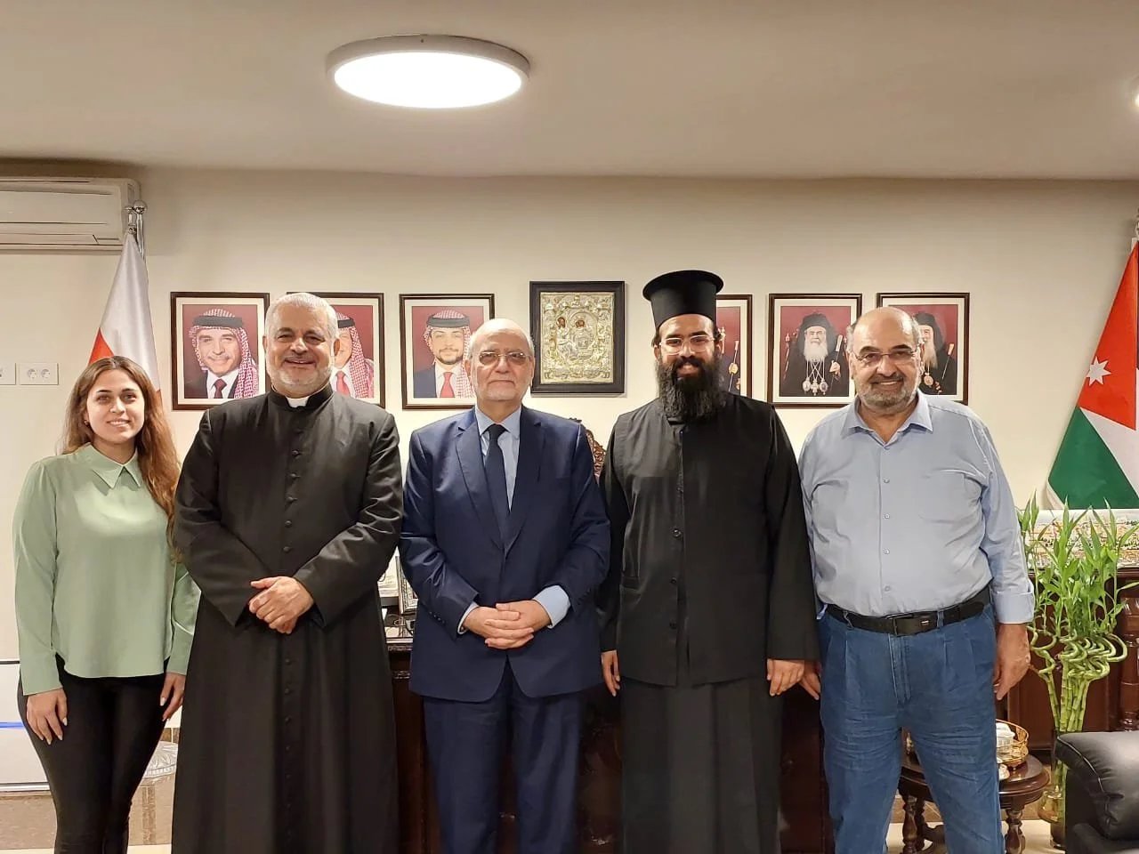 الأمين العام لمجلس كنائس الشرق الأوسط د. ميشال عبس يجتمع مع الأب رفعت بدر ود. عودة قواس في عمّان