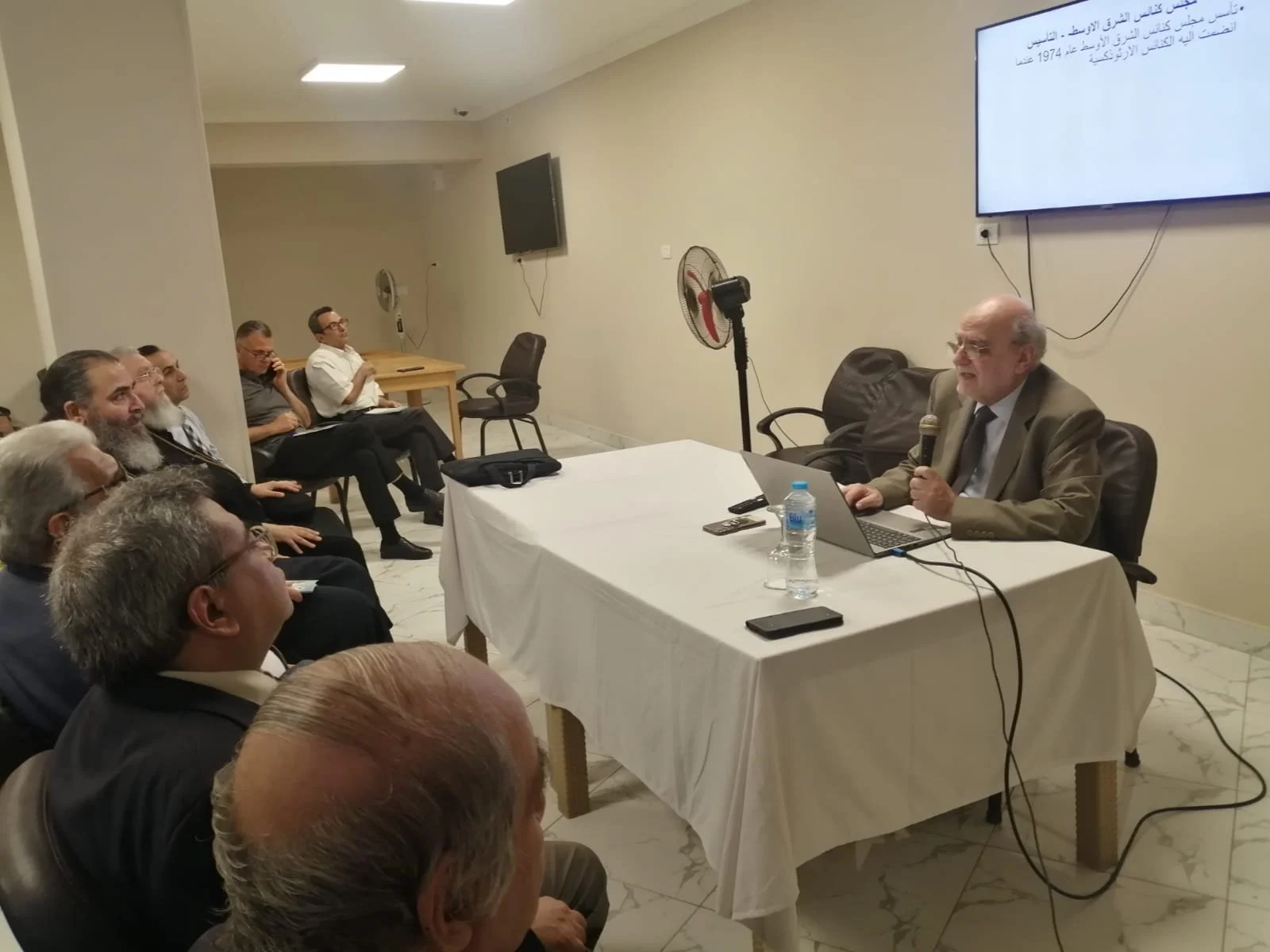 Dr. Michel Abs Presents a Lecture entitled “Ecumenical Work and Rapprochement Under the Umbrella of the Middle East Council of Churches” at St. Mark’s Conference House – Cairo