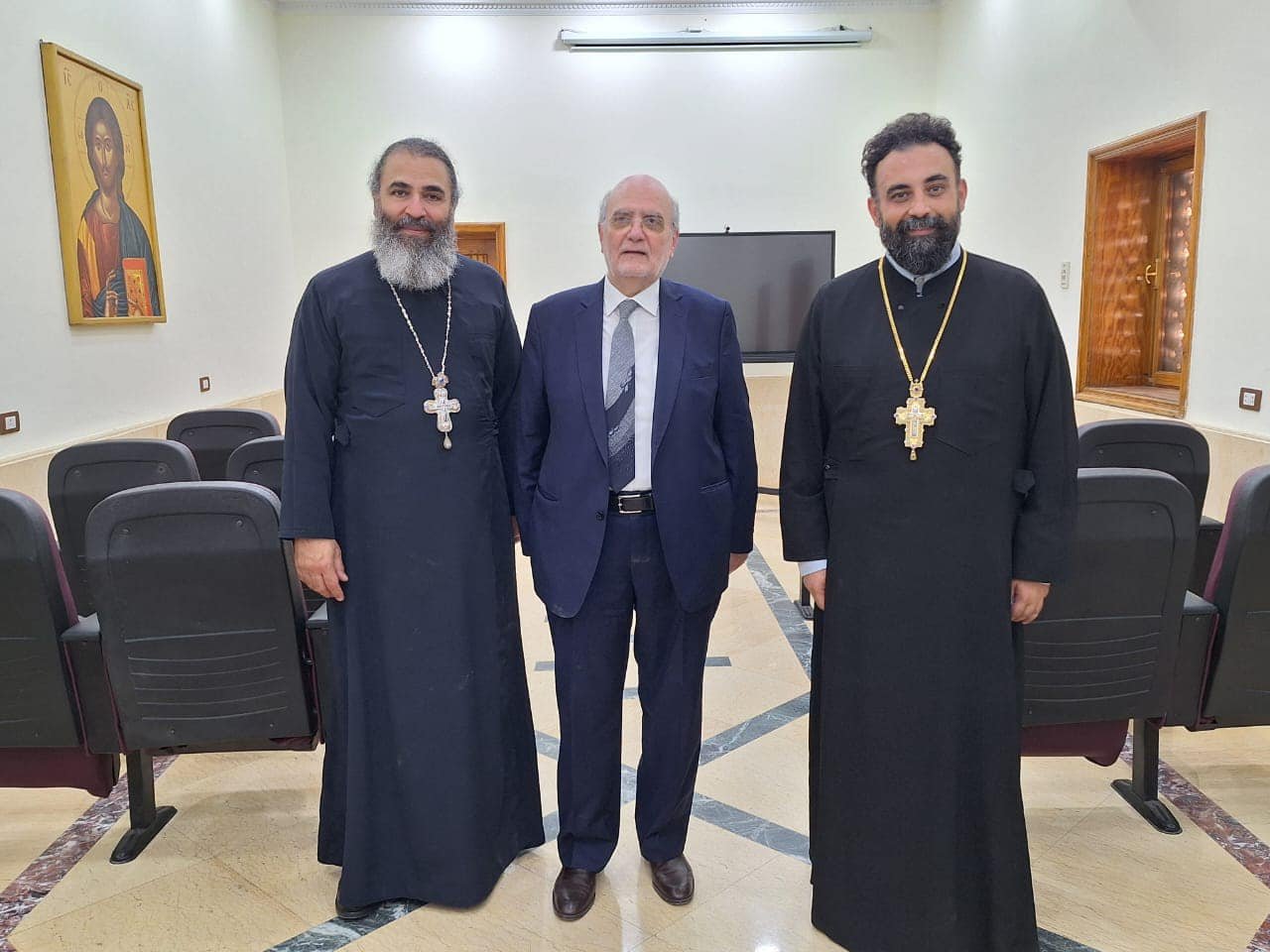 Archimandrite Jack Khalil and Dr. Michel Abs Visit the Greek Orthodox Center for Studies and Dialogue in Cairo