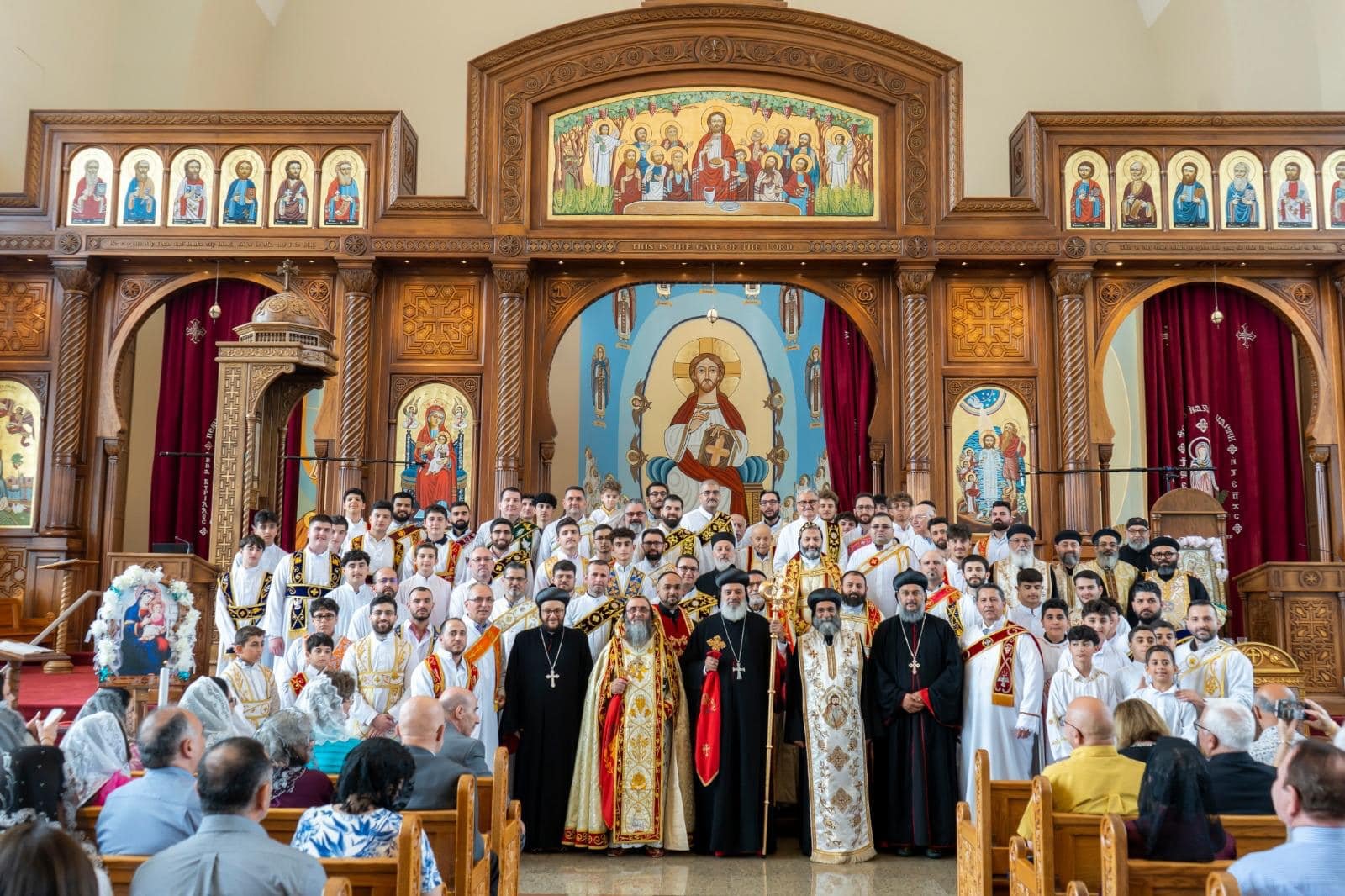 His Holiness Patriarch Mor Ignatius Aphrem II Presides over the Holy Qurobo