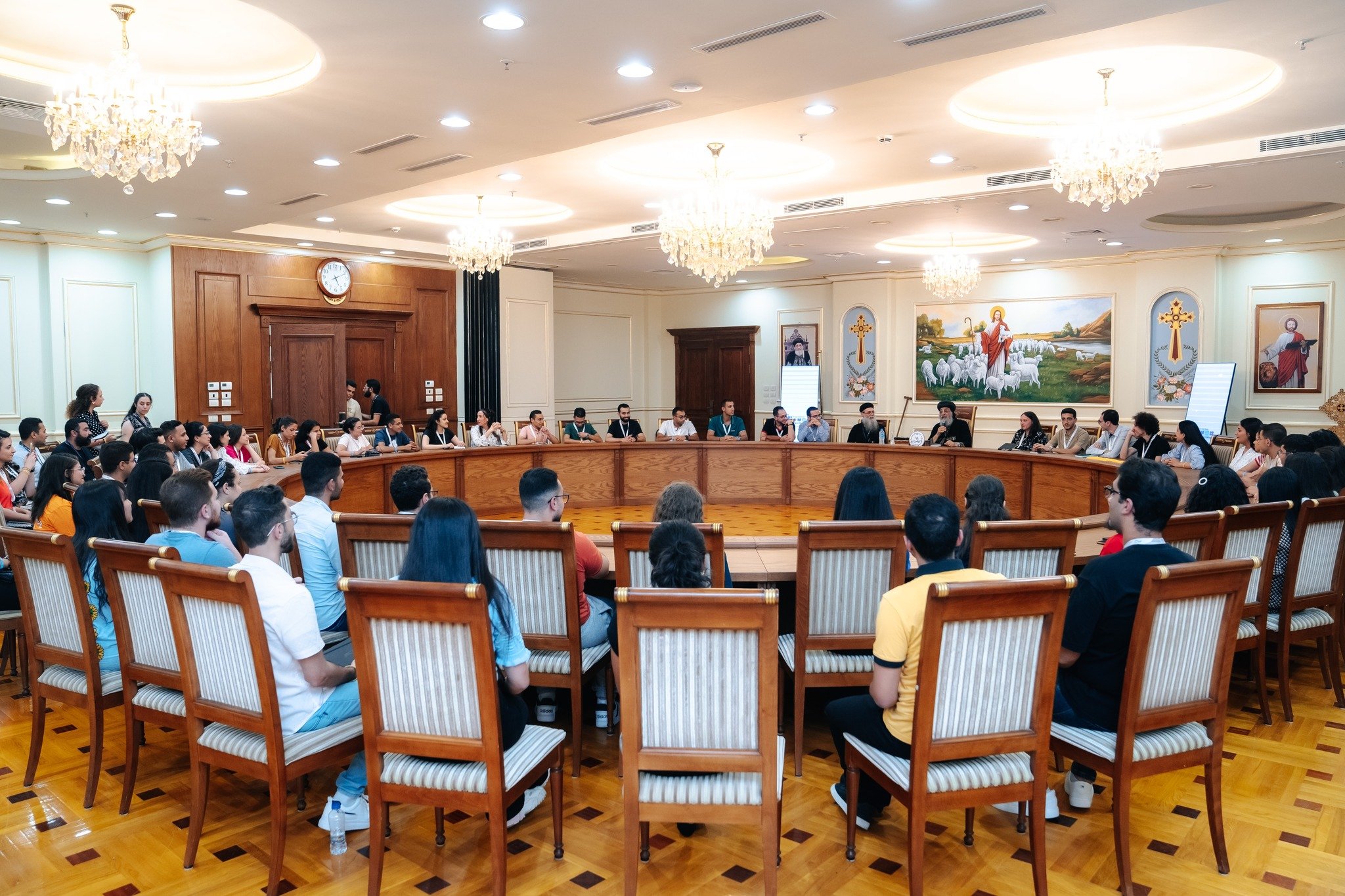 His Holiness Pope Tawadros II Participates in One of the Youth Workshops Within the Program of the Fourth LOGOS Coptic Youth Forum