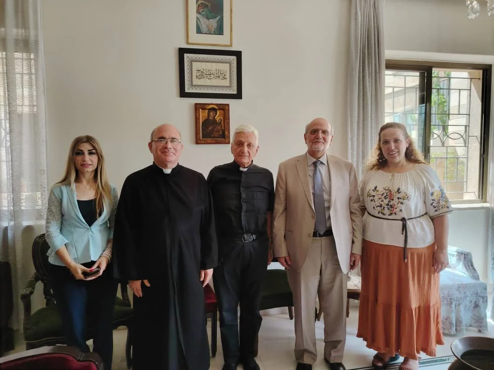 الأمين العام لمجلس كنائس الشرق الأوسط الدكتور ميشال عبس يزور مطرانية حلب للكلدان