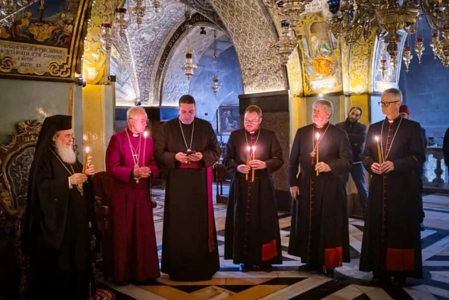 His Eminence Archbishop Justin Welby meets His Beatitude Patriarch Kyrios Kyrios Theophilos III, visits the Holy Sepulcher