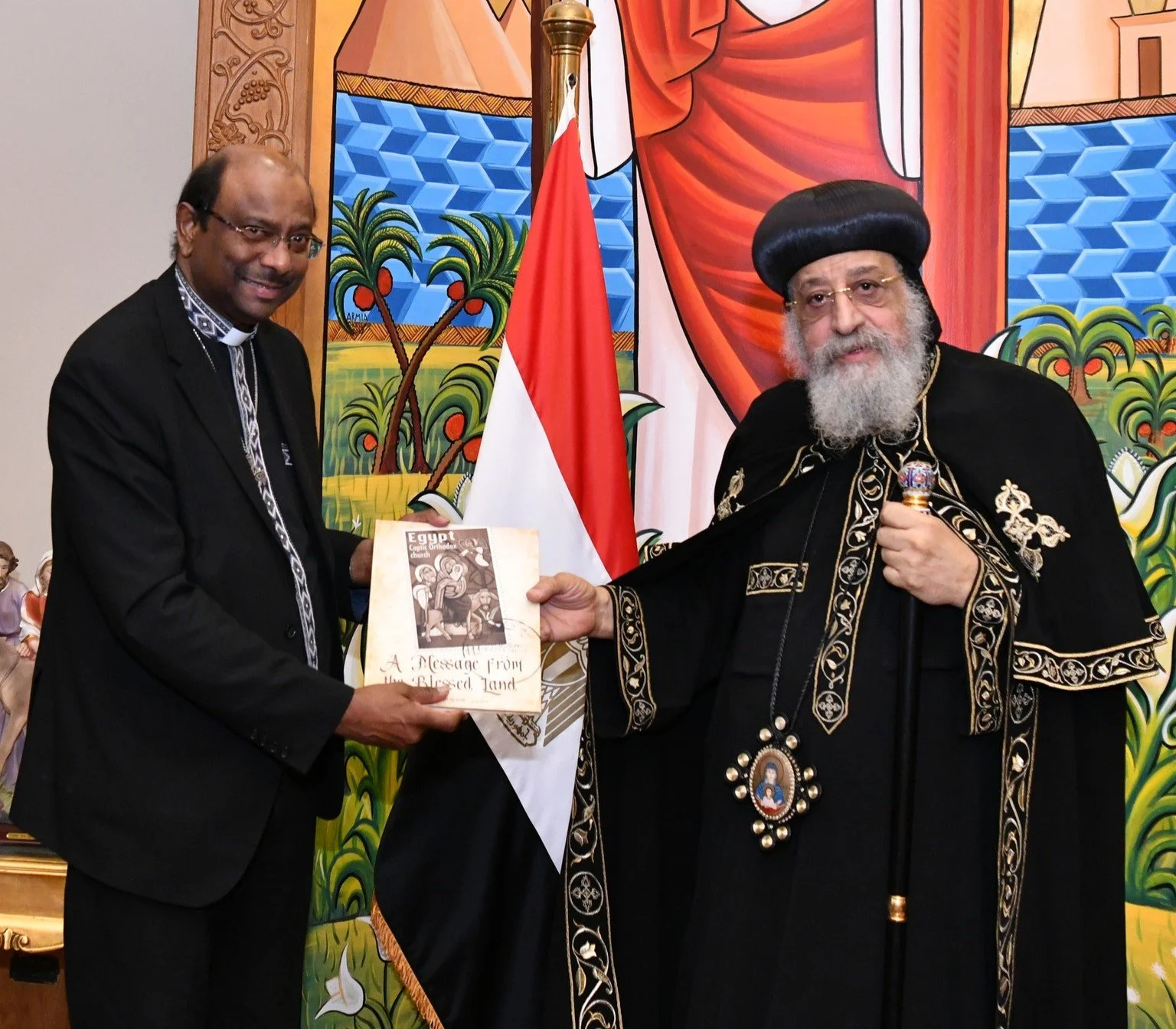 His Holiness Pope Tawadros II Receives Reverend Prof. Dr. Jerry Pillay, General Secretary of the World Council of Churches