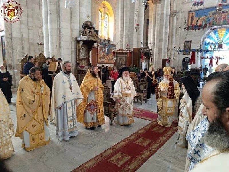 His Beatitude Patriarch Kyrios Kyrios Theophilos III Celebrates the Feast of the Holy Hieromartyr Philoumenos of the Holy Sepulchre Brotherhood