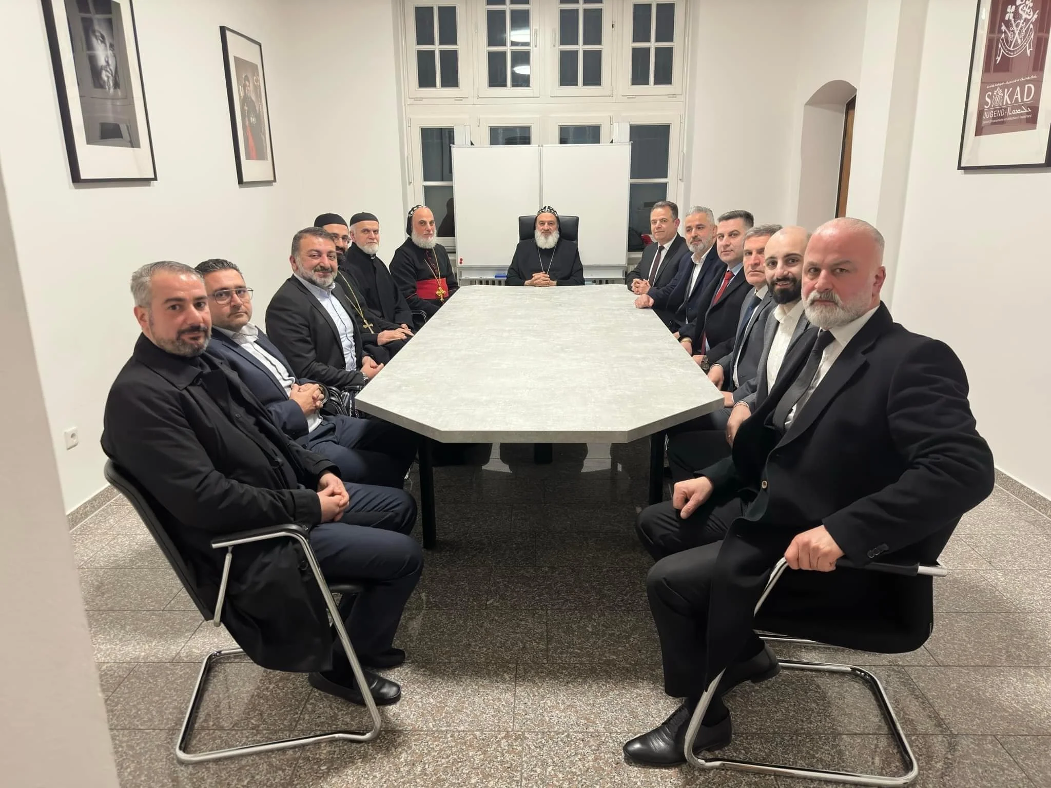 His Holiness Patriarch Mor Ignatius Aphrem II meets the newly elected presidents and members of Archdiocesan Council of the Patriarchal Vicariate of Germany