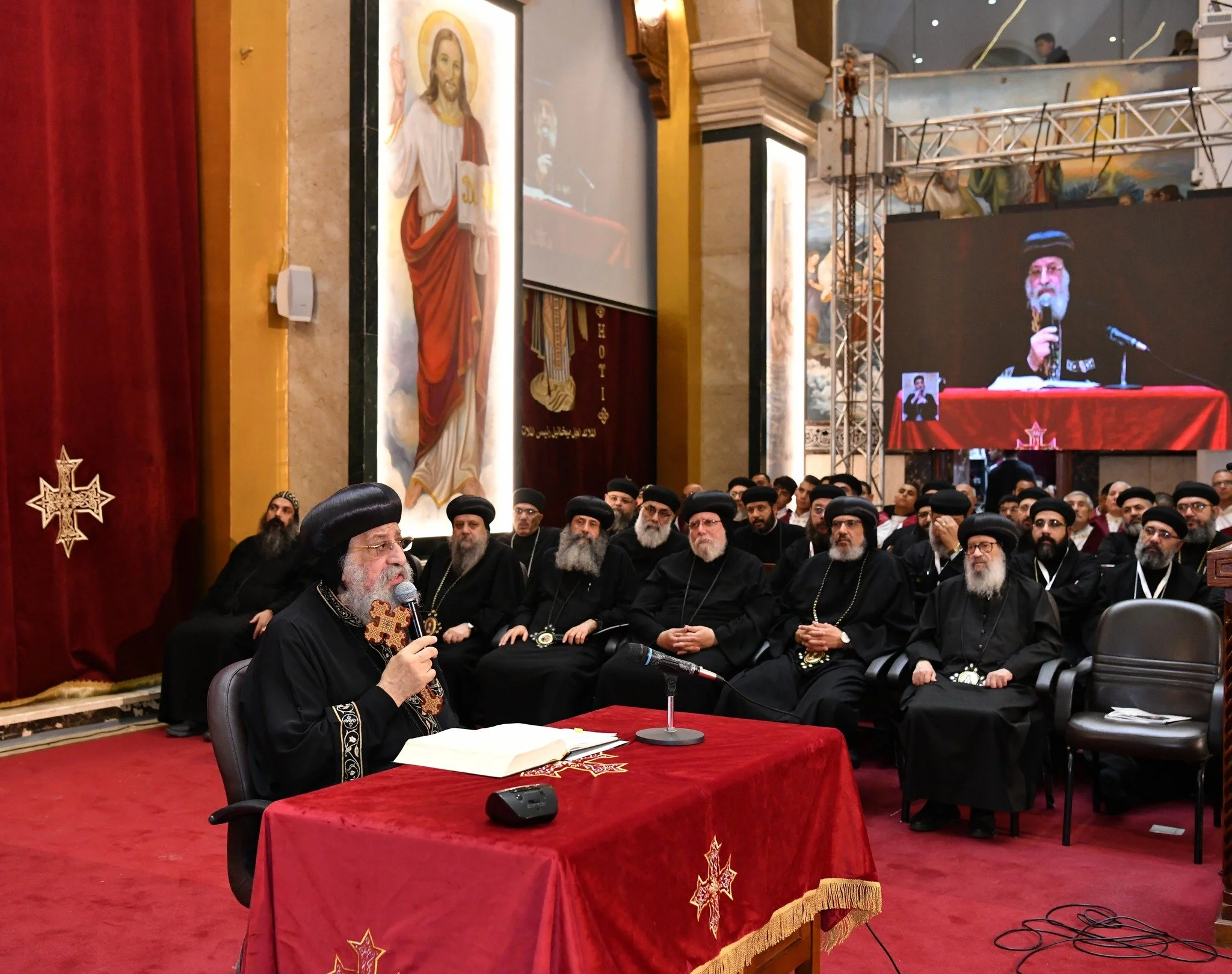 من طِلبات من القداس الغريغوري (١١) … "الخطاة الذين تابوا عِدّهم مع مؤمنيك، ومؤمنوك عِدّهم مع شهدائك، الذين ههنا اجعلنا متشبهين بملائكتك" في العظة الأسبوعية