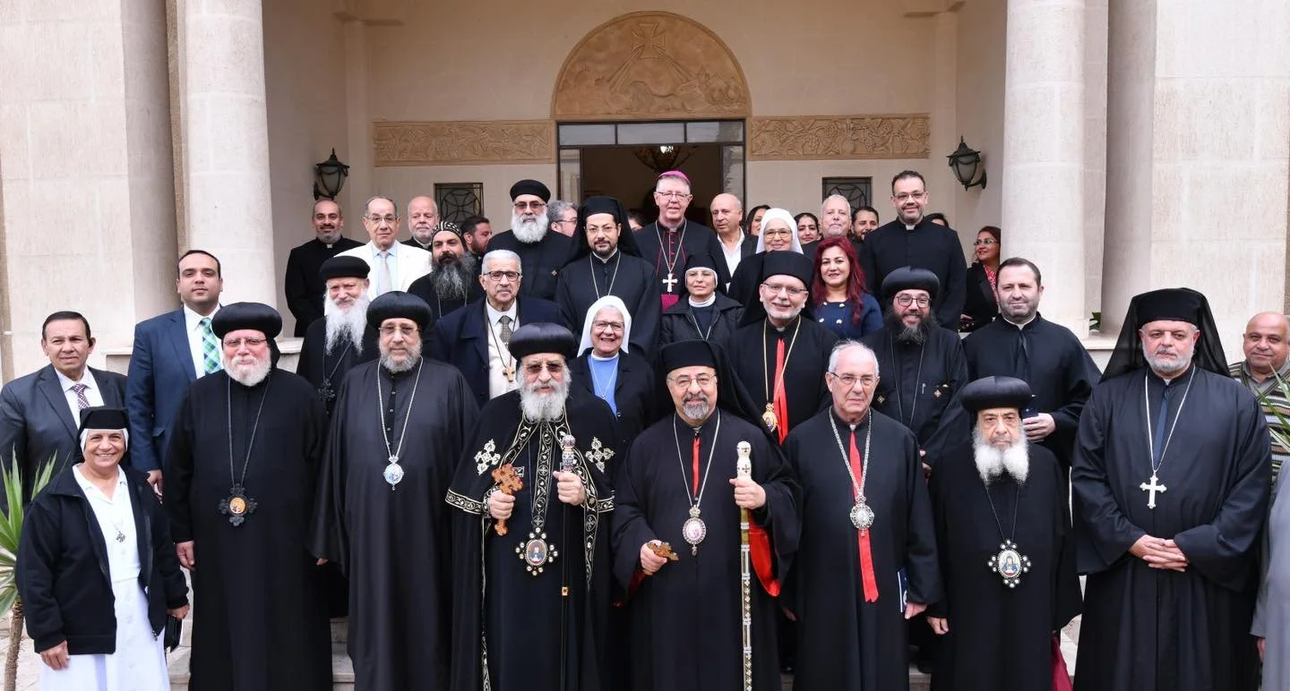 His Holiness Pope Tawadros II congratulates His Beatitude Patriarch Ibrahim Ishak, the Catholic brethren on the Glorious Feast of Nativity