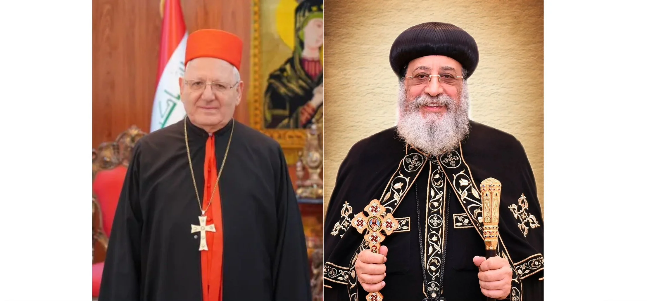قداسة البابا تواضروس الثاني يهنئ غبطة البطريرك الكاردينال لويس روفائيل ساكو بعيد الميلاد