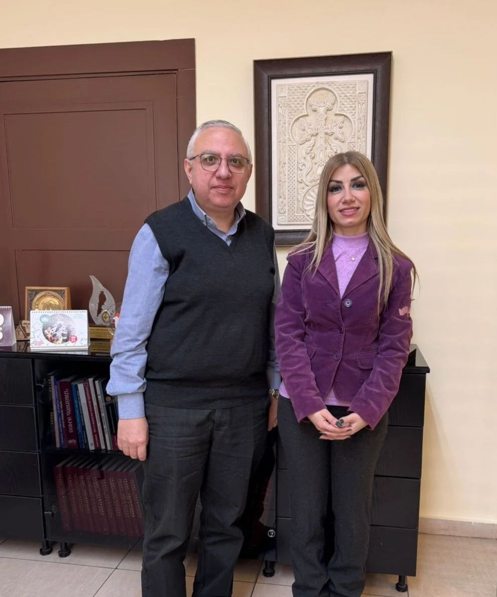The Media Officer at MECC the Journalist Lea Maamary Visits the Director of Radio Voice of Van Radio Looking Forward to Further Cooperation