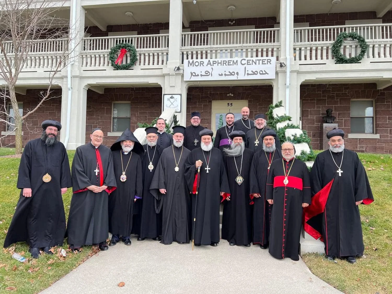 His Holiness Patriarch Mor Ignatius Aphrem II meets with Metropolitans and Bishops from various churches, in an ecumenical meeting at the Metropolitan House in New Jersey