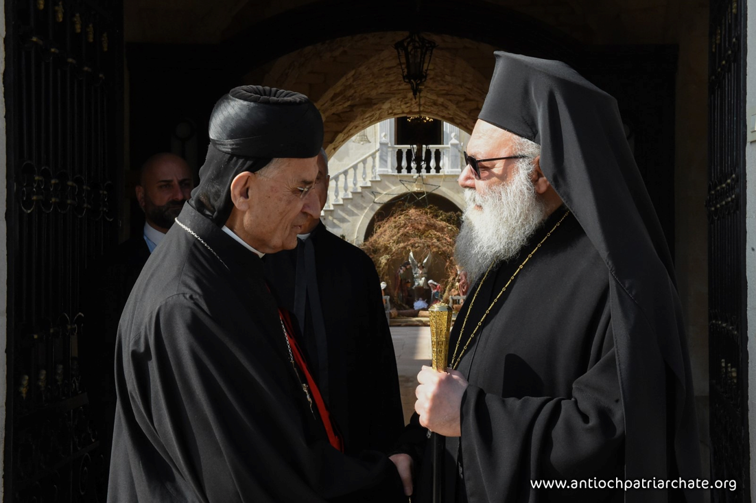 His Beatitude Patriarch John X Meets His Beatitude Patriarch Mar Bechara Boutros Al-Rahi