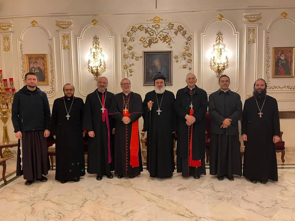 His Holiness Patriarch Mor Ignatius Aphrem II receives His Eminence Cardinal Claudio Gugerotti, Prefect of the Dicastery of the Oriental Churches