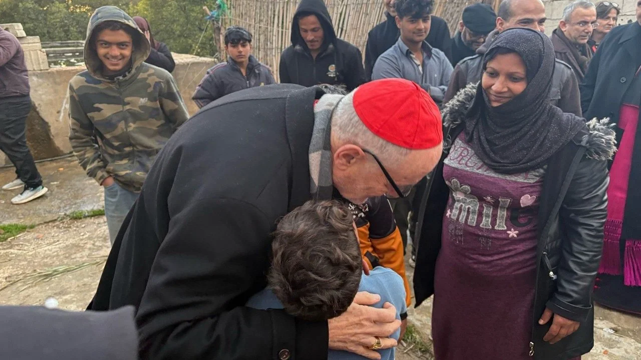 His Eminence Cardinal Czerny meets with Syrian refugees in Kfardlakos, northern Lebanon