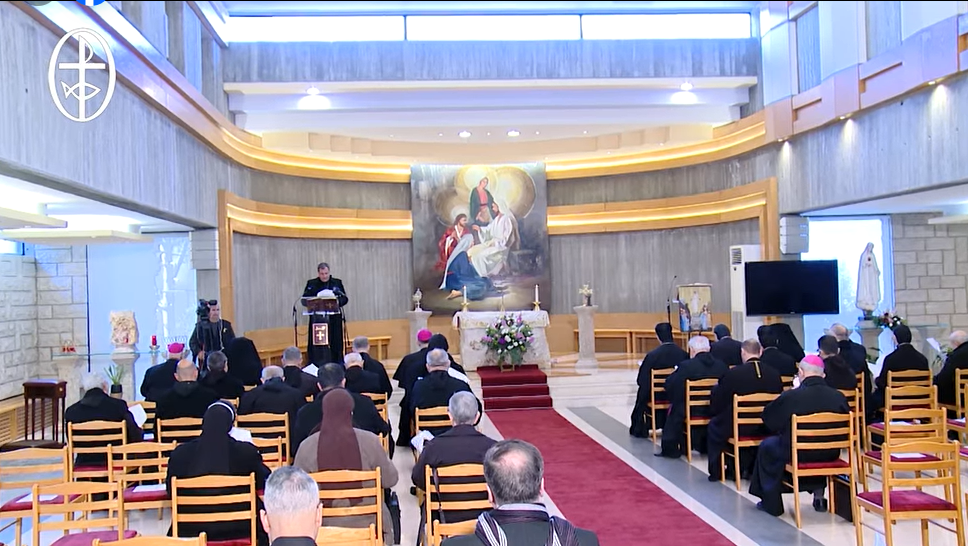 Video - Participants in the Fifty-seventh Regular Session of the Council of Catholic Patriarchs and Bishops in Lebanon, held in Bethania - Harissa