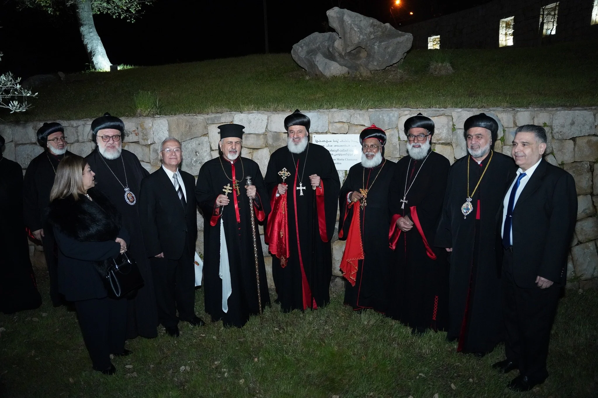 His Holiness Patriarch Mor Ignatius Aphrem II inaugurates the garden of the church, under the name of the thrice Blessed Arcbhishop Mor Philoxenus Matta Chamoun