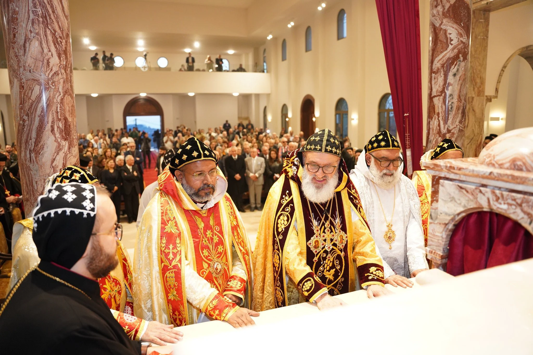 His Holiness Patriarch Mor Ignatius Aphrem II consecrates of the Church of St. Mary Mother of God, at Atchaneh, Lebanon