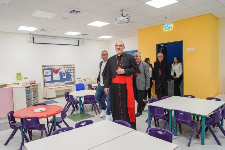 His Beatitude Patriarch Cardinal Pierbattista Blesses the Nazareth Sisters' Kindergarten in Haifa