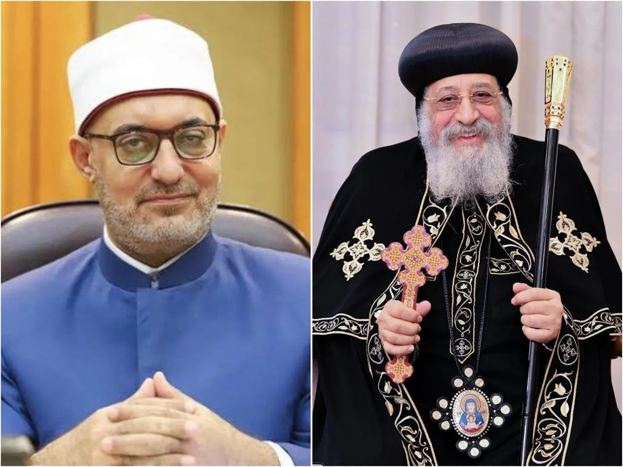 قداسة البابا تواضروس الثاني يبعث برقية تهنئة لفضيلة الدكتور نظير عياد مفتي الجمهورية بمناسبة عيد الفطر المبارك