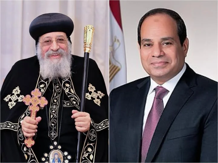 قداسة البابا تواضروس الثاني يبعث برقية تهنئة لفخامة الرئيس السيسي بمناسبة عيد الفطر المبارك