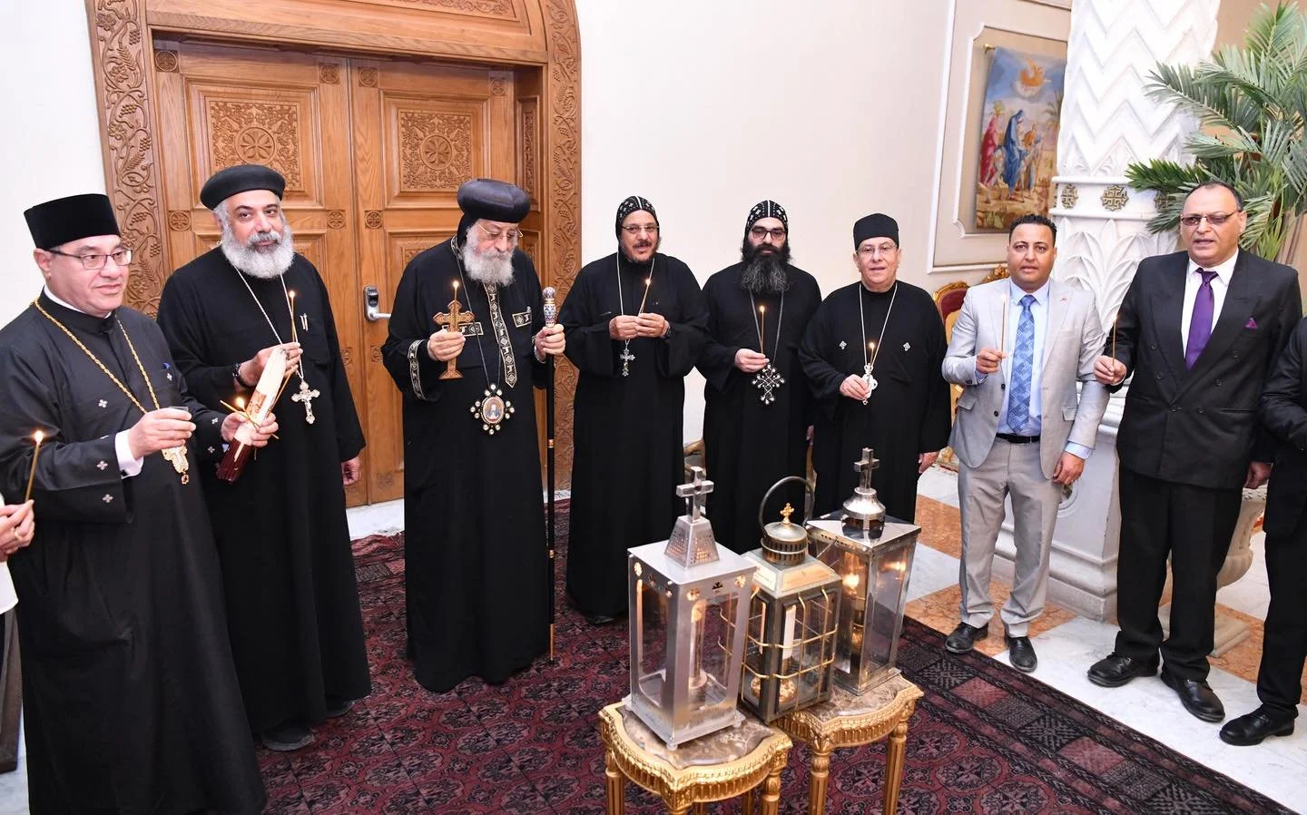 H.H. Pope Tawadros II Receives the Holy Light