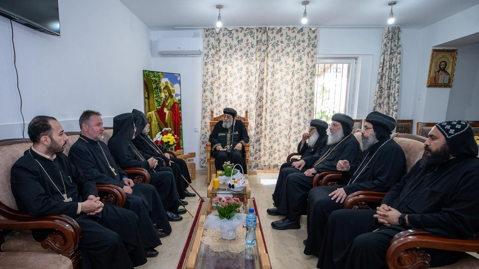 His Holiness Pope Tawadros II Meets Leaders of the Armenian and Greek Orthodox Churches in Romania
