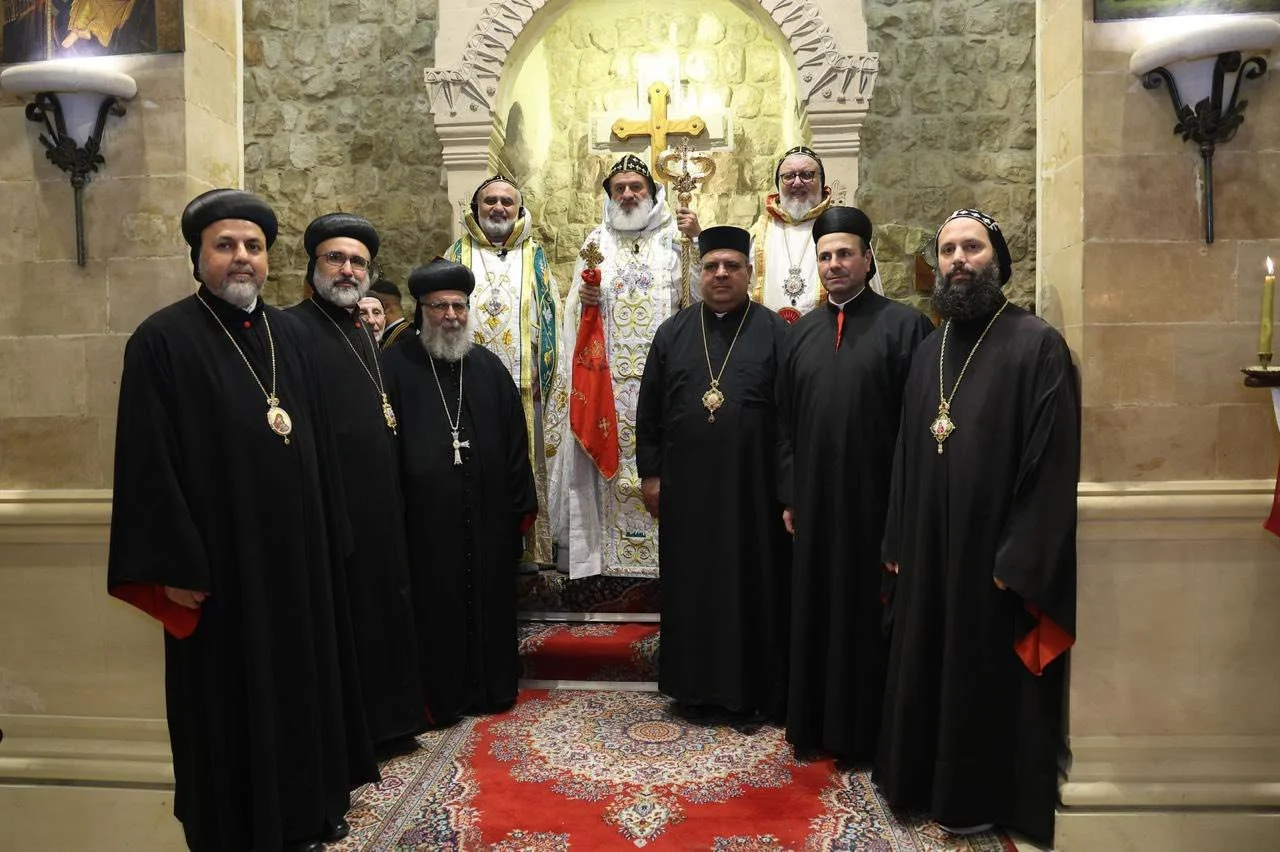 His Holiness Patriarch Mor Ignatius Aphrem II celebrated the Holy Qurobo at St. Georges Church in Zahleh