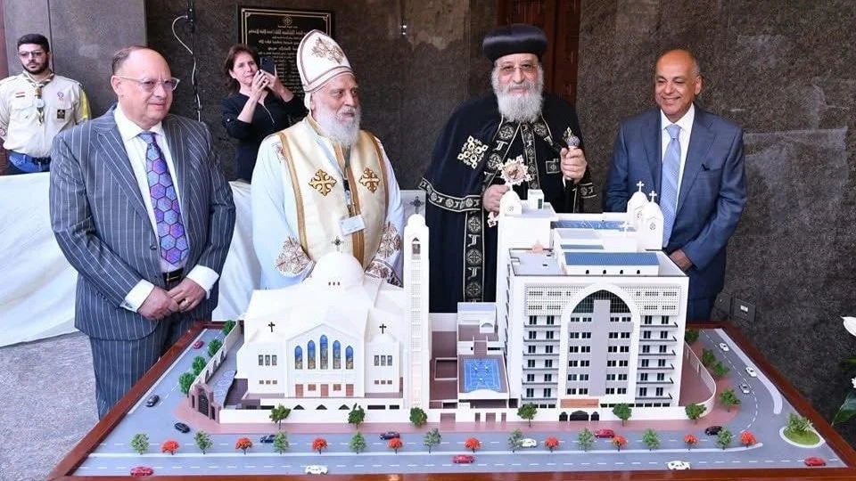 His Holiness Pope Tawadros II Prays the Golden Jubilee Liturgy of the Laying of the Foundation Stone for the Church of Virgin Mary in Ard El Golf