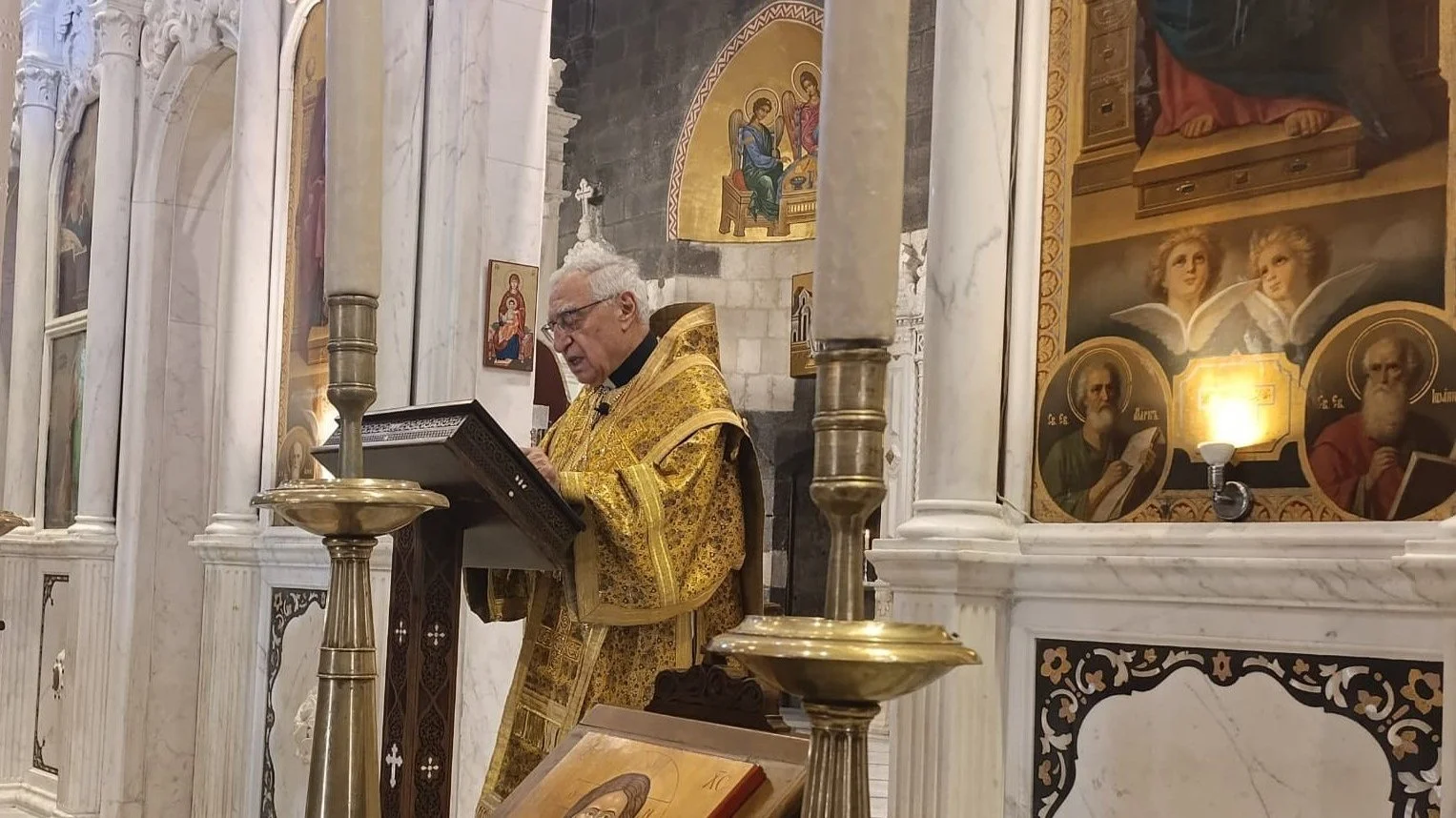 عظة غبطة البطريرك يوسف في أحد شفاء الأعمى وتذكار ظهور هامة يوحنا المعمدان – كاتدرائية سيدة النياح، دمشق 25 أيار 2025