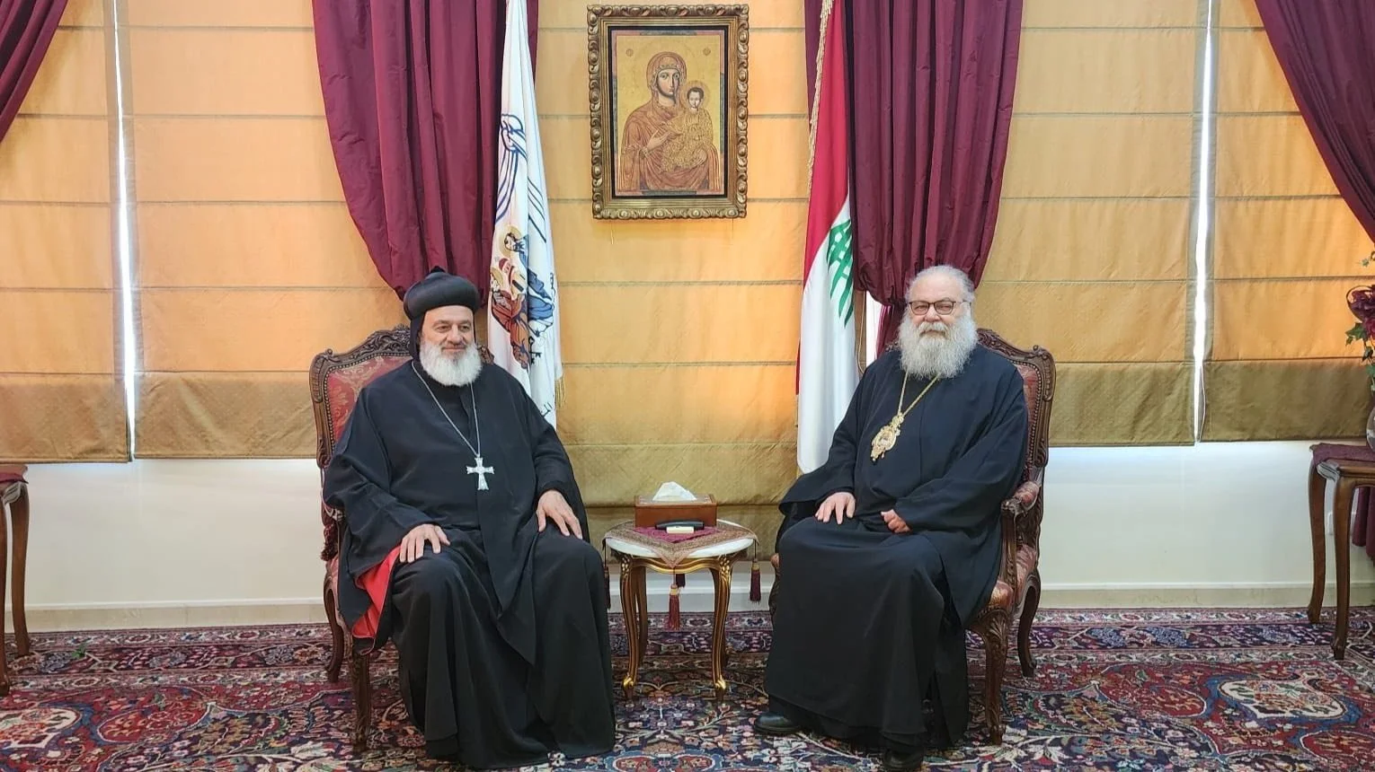 His Holiness Patriarch Mor Ignatius Aphrem II visited His Beatitude John X at his Residence in the Monastery of Saint Mary in Balamand