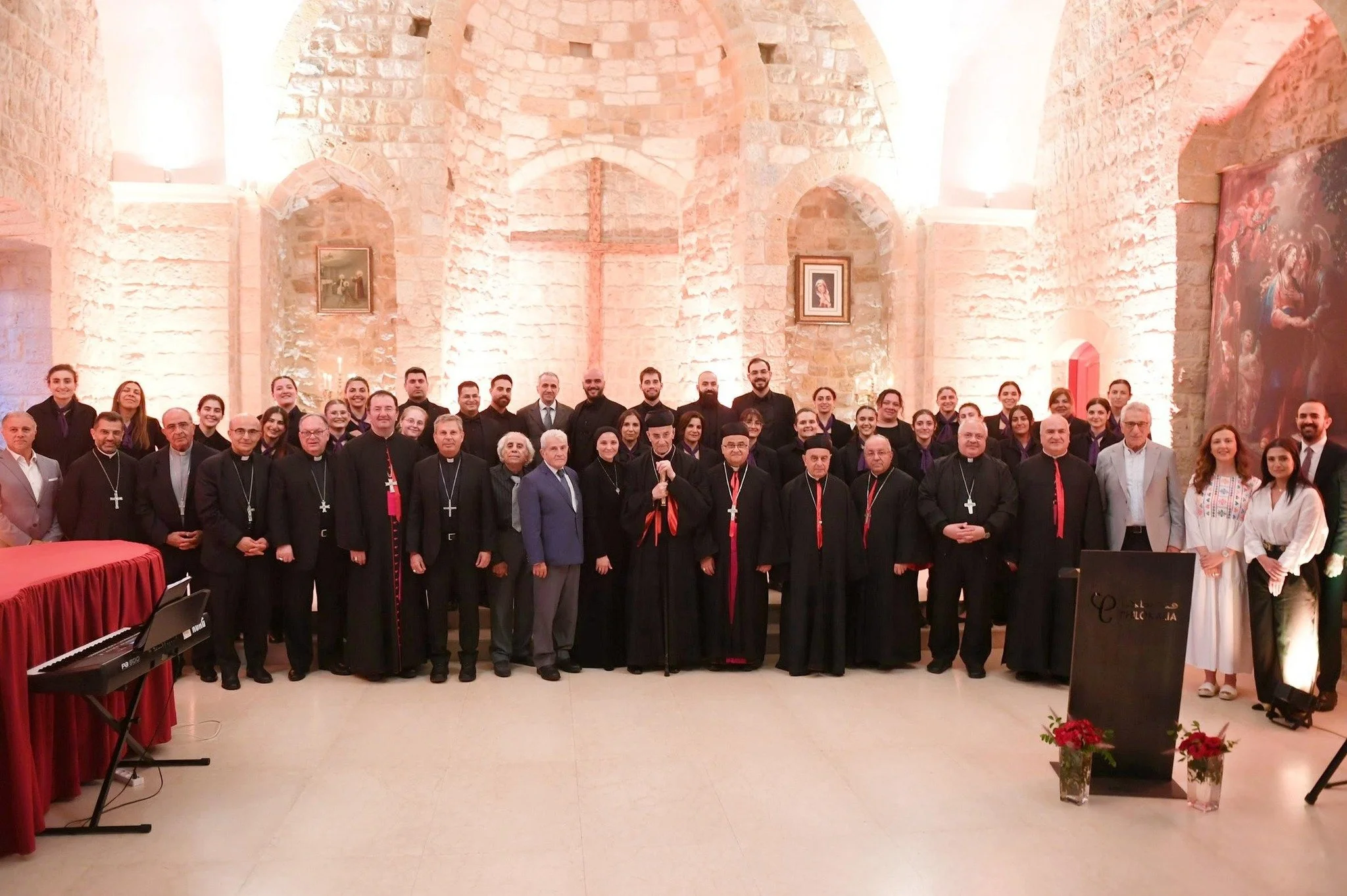 غبطة البطريرك الكاردينال مار بشارة بطرس الراعي والسادة الأساقفة الموارنة يجتمعون في دير الزيارة _فيلوكاليا عينطورة
