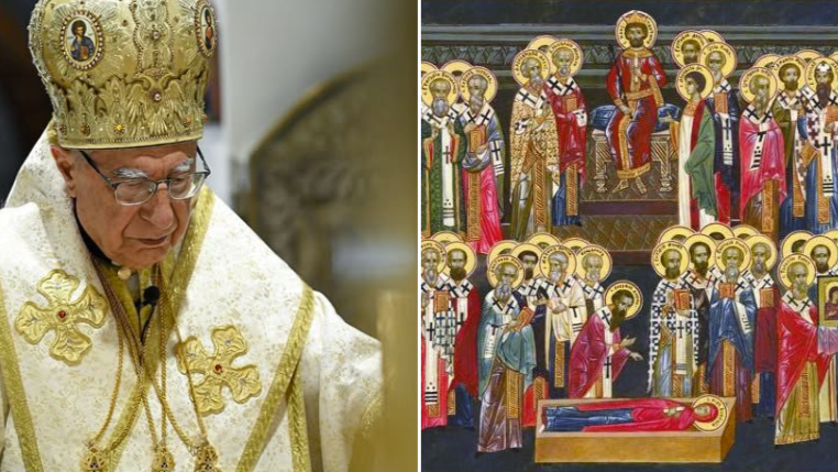 غبطة البطريرك يوسف العبسي يحتفل بالليترجيا الالهية المقدسة في كاتدرائية سيدة النياح - حارة الزيتون في الأحد الخامس بعد العنصرة - أحد القديسين آباء المجامع المسكونية الستة الاولى