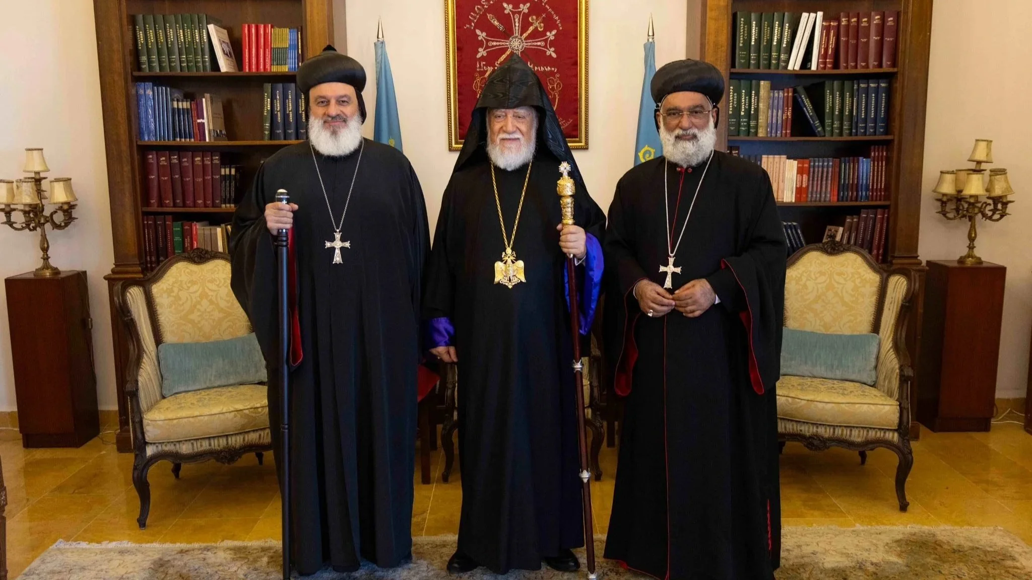 His Holiness Patriarch Mor Ignatius Aphrem II Visits His Holiness Catholicos Aram I in Bikfaya