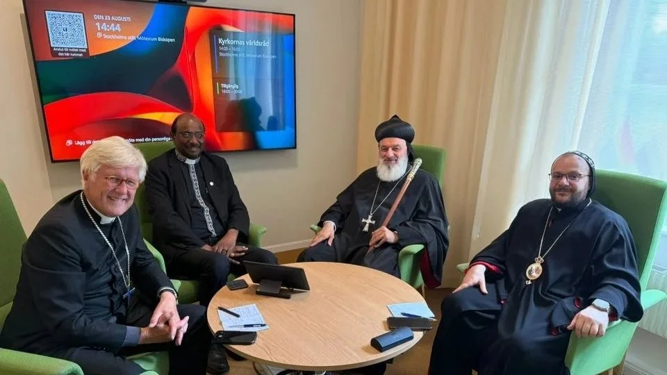 His Holiness Patriarch Mor Ignatius Aphrem II met His Excellency Rev. Jerry Pillay and Bishop Dr Heinrich Bedford - Strohm