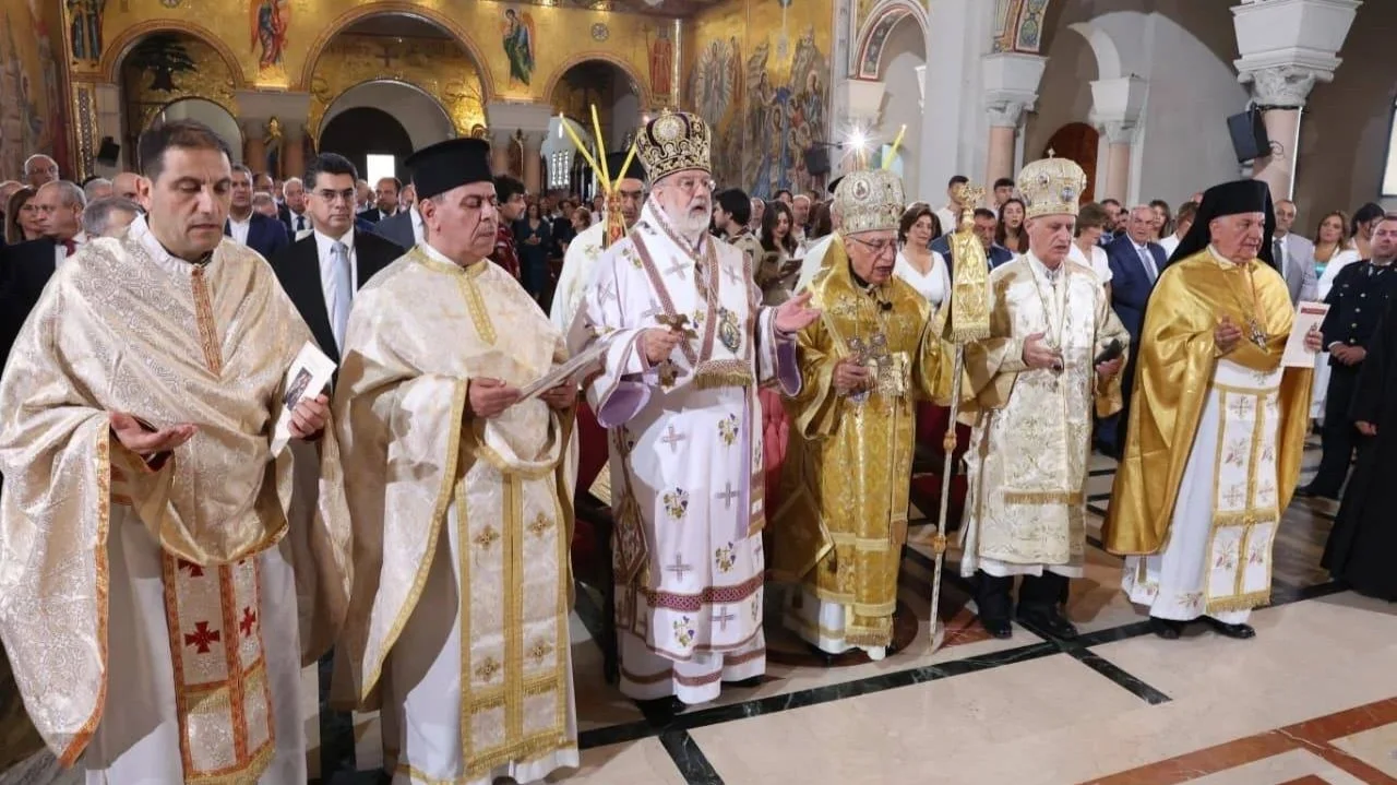 السيامة الأسقفيّة للأب ميخائيل فرحا مطرانًا على أبرشية بعلبك للروم الملكيّين الكاثوليك برئاسة غبطة البطريرك يوسف العبسي بحضورغبطة البطاركة والسادة الأساقفة وشخصيات رسمية