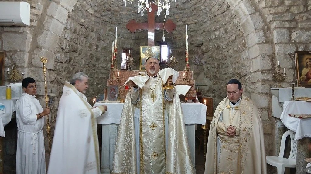 غبطة البطريرك مار اغناطيوس يوسف الثالث يونان يحتفل بقداس عيد مار موسى الحبشي في كنيسة مار موسى الحبشي السريانية الكاثوليكية التاريخية، راشيّا الوادي – البقاع، لبنان