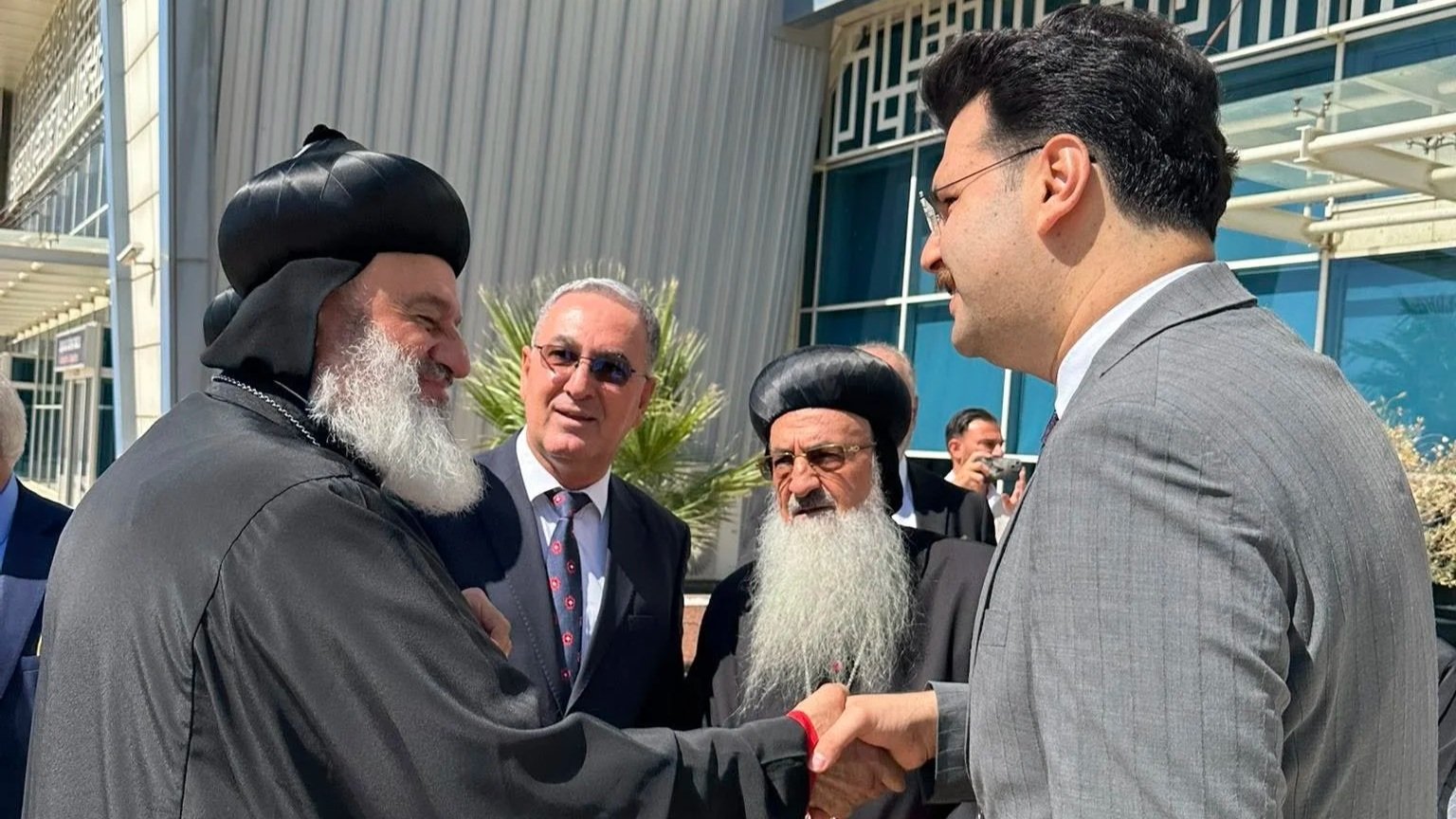 His Holiness Patriarch Mor Ignatius Aphrem II arrives to Mardin Airport starting his first apostolic visit to the Archdiocese of Turabdin