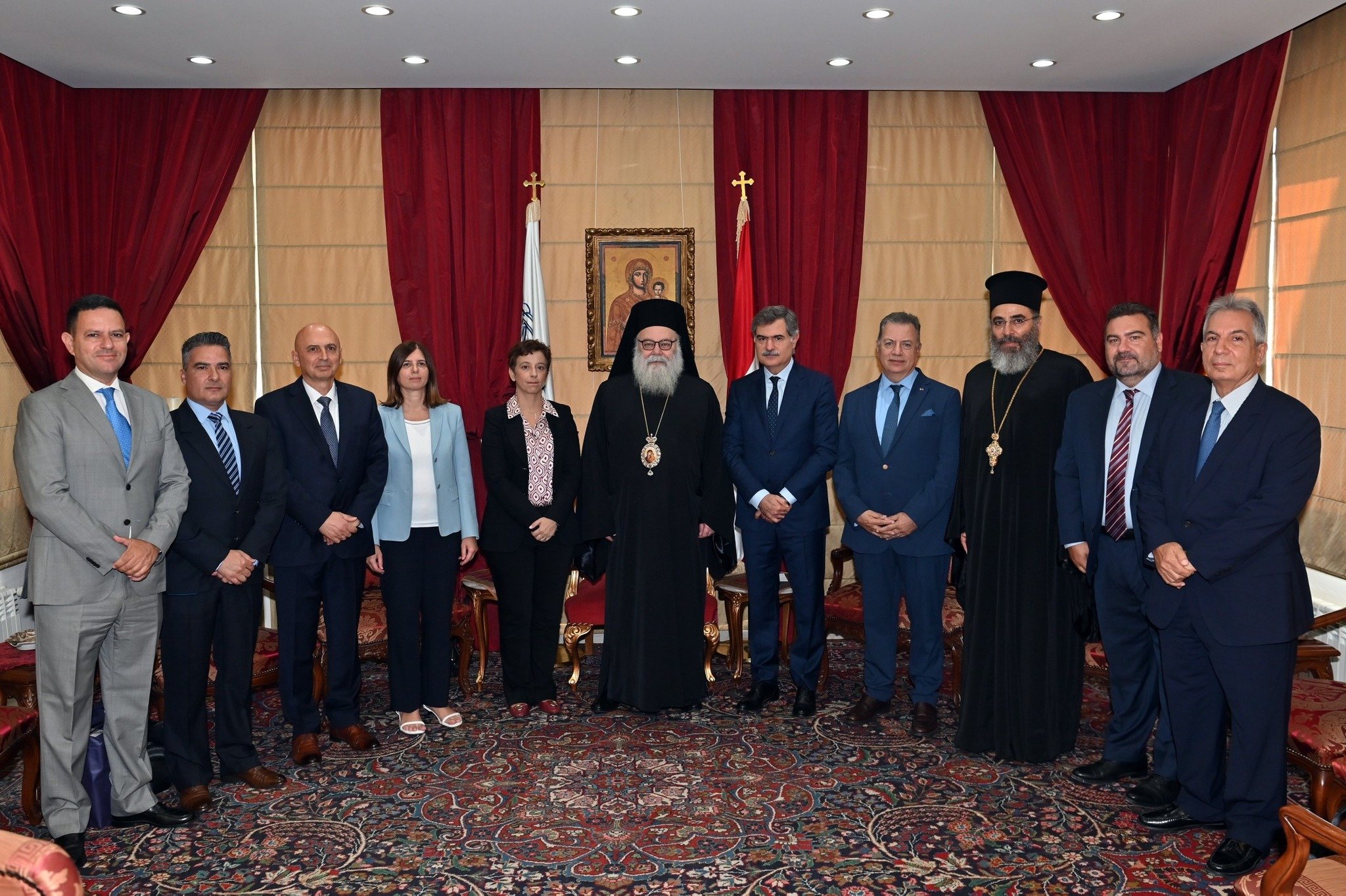 His Beatitude Patriarch John X Receives the Cypriot Ambassador to Lebanon Heading a Delegation