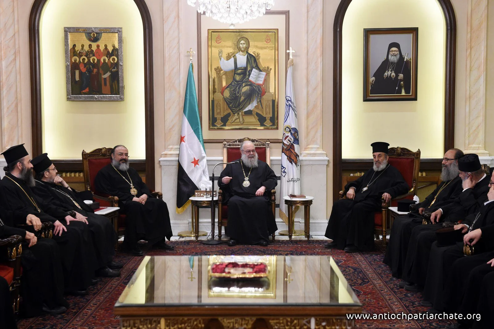 لقاء غبطة البطريرك يوحنّا العاشر بأساقفة وكهنة دمشق وريفها