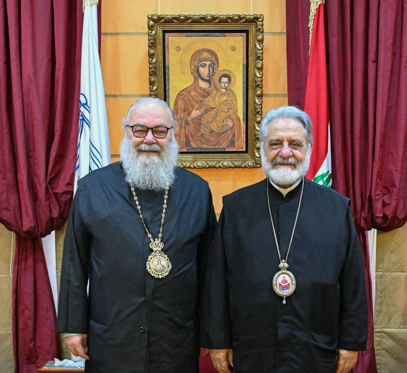 غبطة البطريرك يوحنّا العاشر يستقبل سيادة مطران البرازيل دمسكينوس منصور