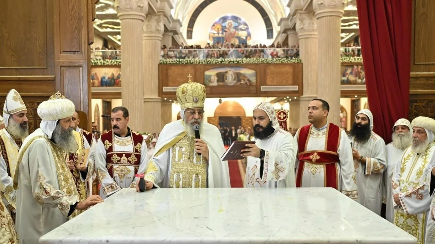 قداسة البابا تواضروس الثاني يدشن كاتدرائية القديس مارمرقس الرسول رزقة الدير المحرق
