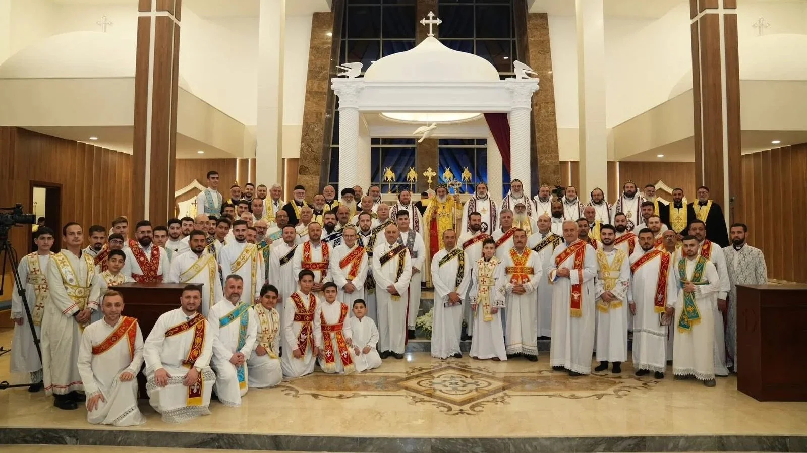 His Holiness Patriarch Mor Ignatius Aphrem II Celebrates the Holy Qurobo at Emm Nour (Mother of Light) Cathedral in Erbil