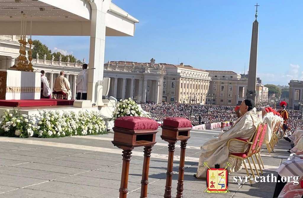 غبطة البطريرك مار اغناطيوس يوسف الثالث يونان يشارك في قداس إعلان قداسة المطران الشهيد اغناطيوس مالويان برئاسة قداسة البابا لاون الرابع عشر، الفاتيكان