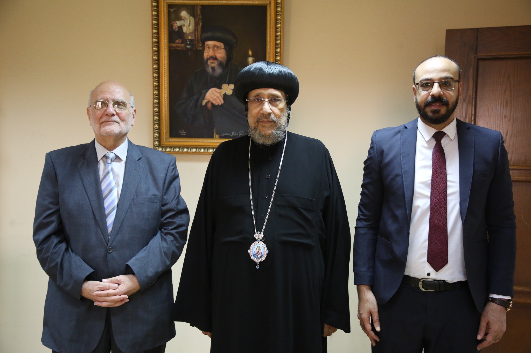 His Grace Bishop Hermina Receives the MECC Secretary General Professor Michel Abs