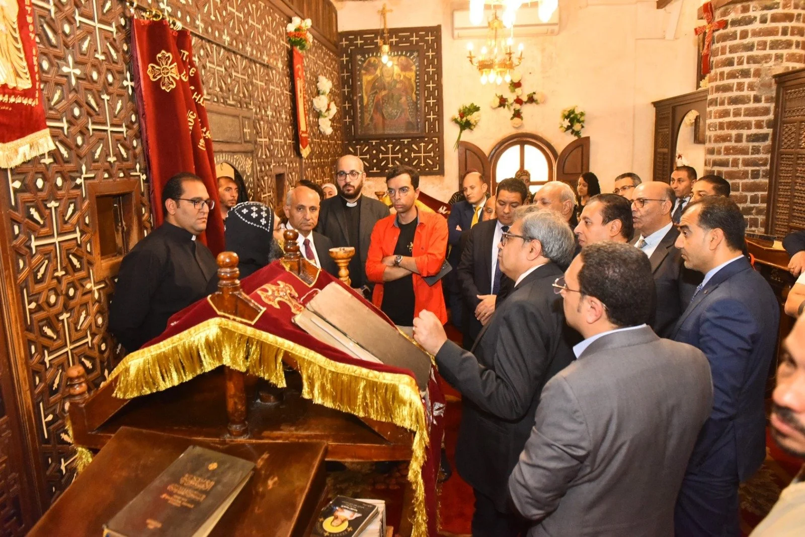 وفد من قيادات الطائفة الإنجيلية يتفقد أعمال تطوير مسار العائلة المقدسة بأسيوط