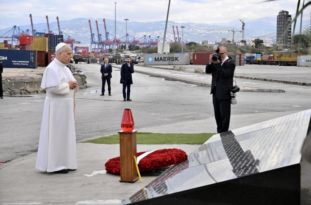 تقرير حول زيارة قداسة البابا لاون الرابع عشر إلى مرفأ بيروت