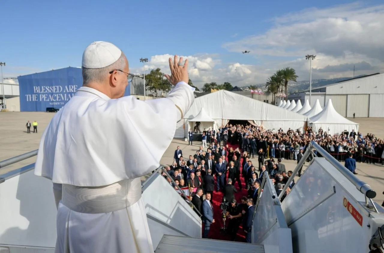 His Holiness Pope Leo XIV at Beirut Farewell: 'Choose peace as a way, not just a goal'
