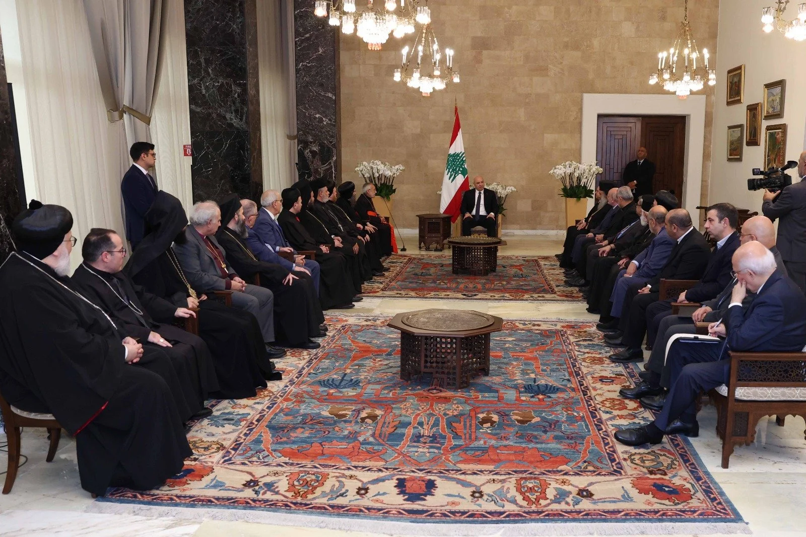 كلمة الأمين العام لمجلس كنائس الشرق الأوسط البروفسور ميشال عبس خلال لقاء اللّجنة التنفيذيّة للمجلس مع رئيس الجمهورية اللبنانية العماد جوزاف عون
