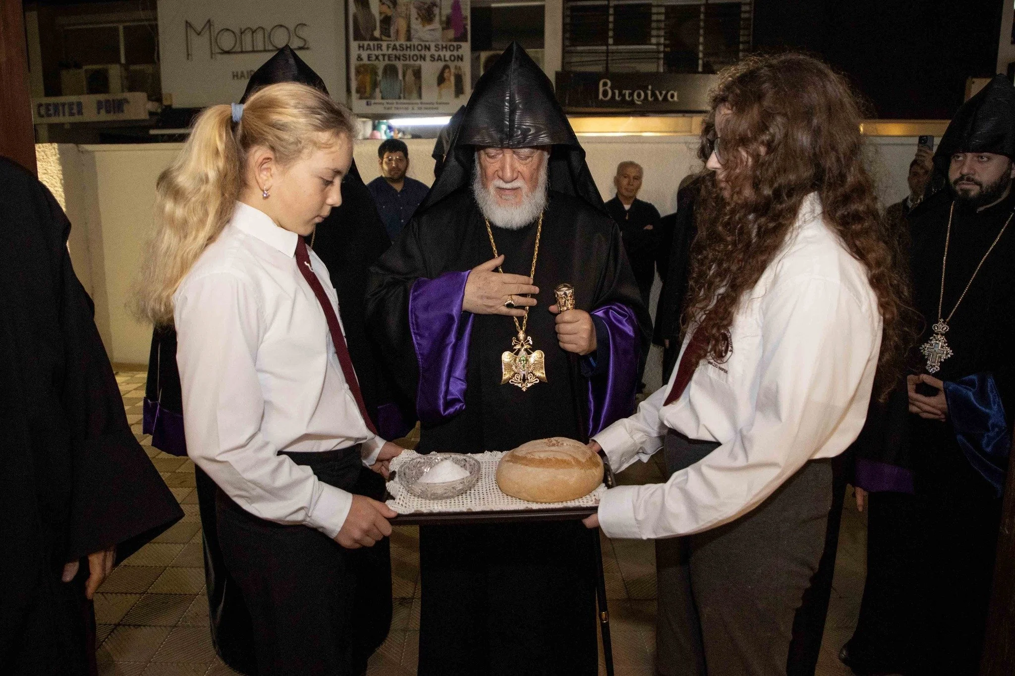His Holiness Catholicos Aram I in Larnaca