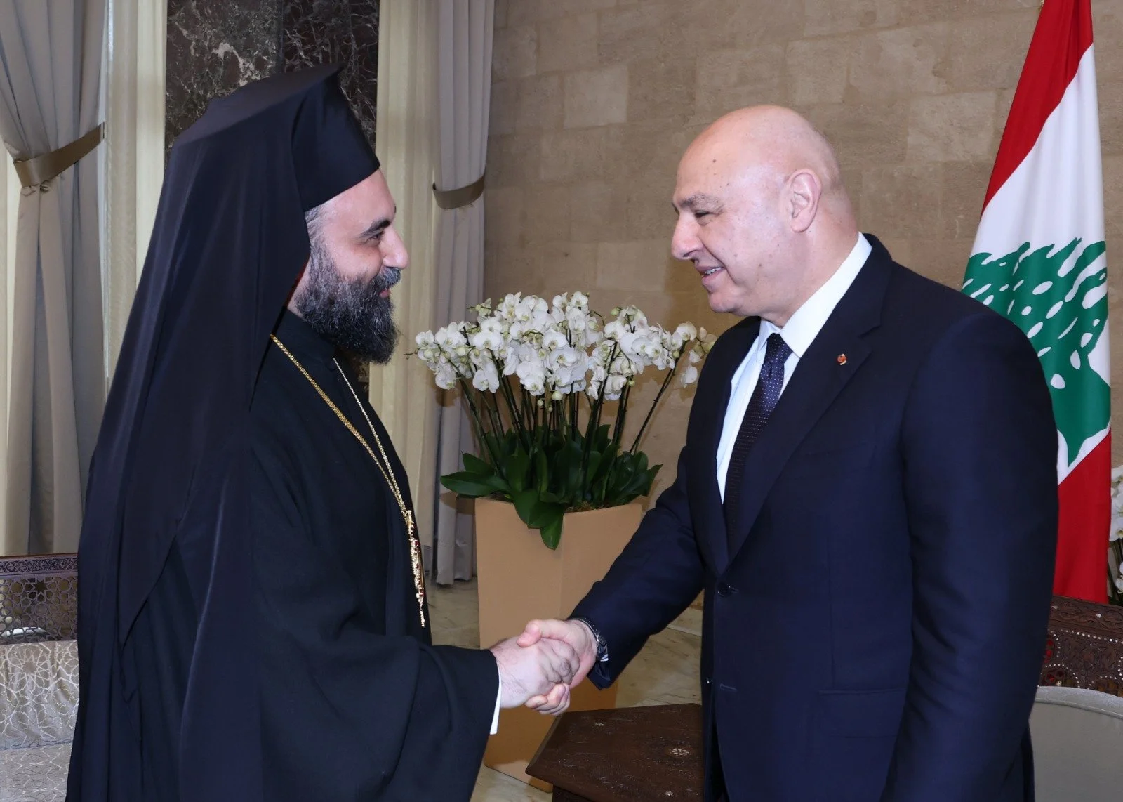 سيادة الأسقف د. ذمسكينوس الأزرعي يختتم مشاركته الرسمية في إجتماعات مجلس كنائس الشرق الأوسط بلقاء رسمي مع الرئيس اللّبناني جوزاف عون